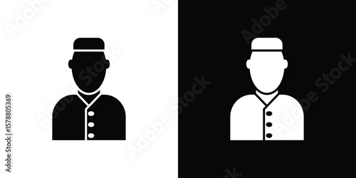Concierge icon simple illustration in flat design