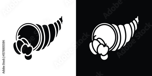 Cornucopia icon simple illustration in flat design