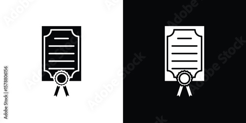 Diploma icon simple illustration in flat design