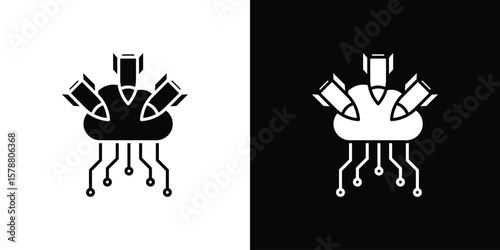 DOS icon simple illustration in flat design