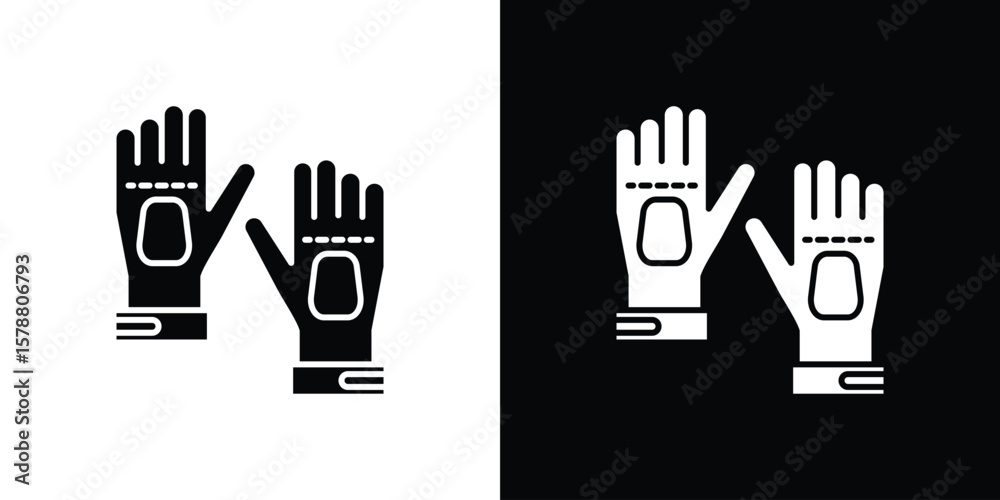 Obraz premium Fitness Gloves icon simple illustration in flat design
