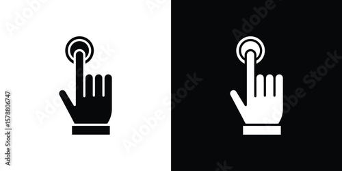 Finger control icon simple illustration in flat design
