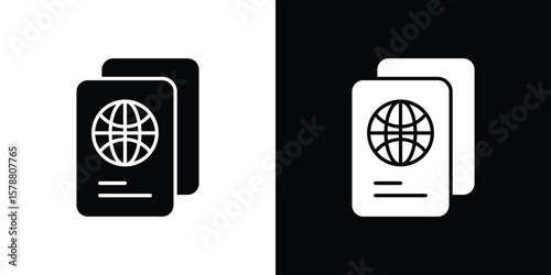 Immigration icon simple illustration in flat design