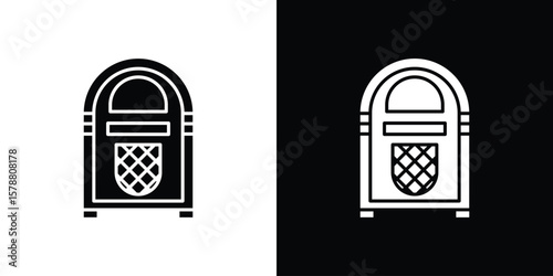Jukebox icon simple illustration in flat design