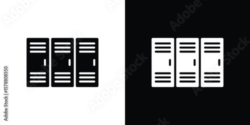 Locker icon simple illustration in flat design
