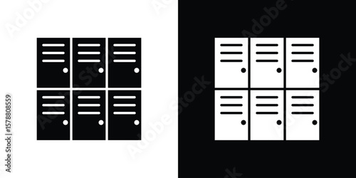 Locker icon simple illustration in flat design