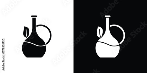 Massage oil icon simple illustration in flat design