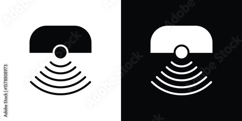 Motion sensor icon simple illustration in flat design
