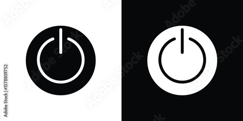 Power icon simple illustration in flat design