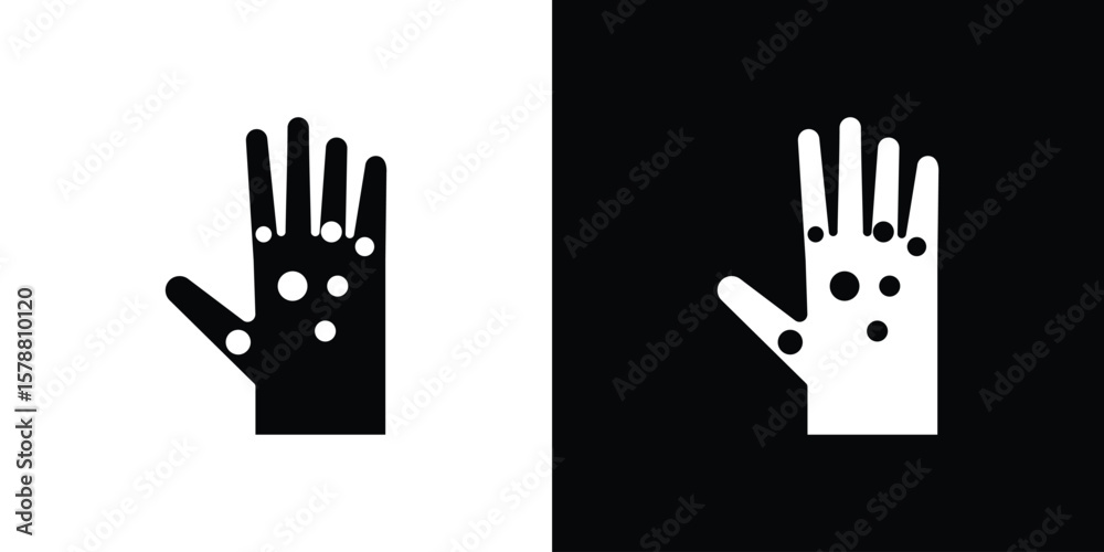 Fototapeta premium Rash hand icon simple illustration in flat design