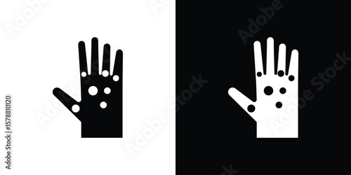 Rash hand icon simple illustration in flat design