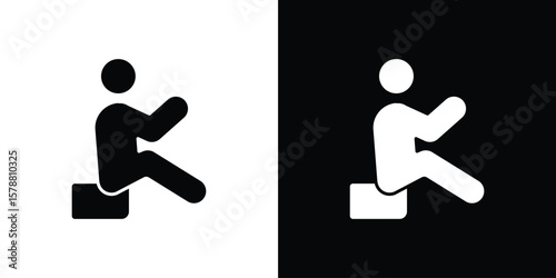 Resting icon simple illustration in flat design