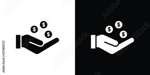 Revenue icon simple illustration in flat design