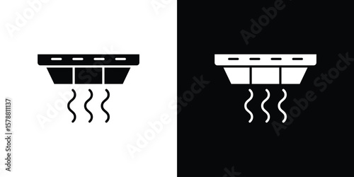 Smoke detector icon simple illustration in flat design
