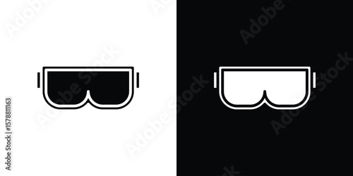 Snow Goggle icon simple illustration in flat design