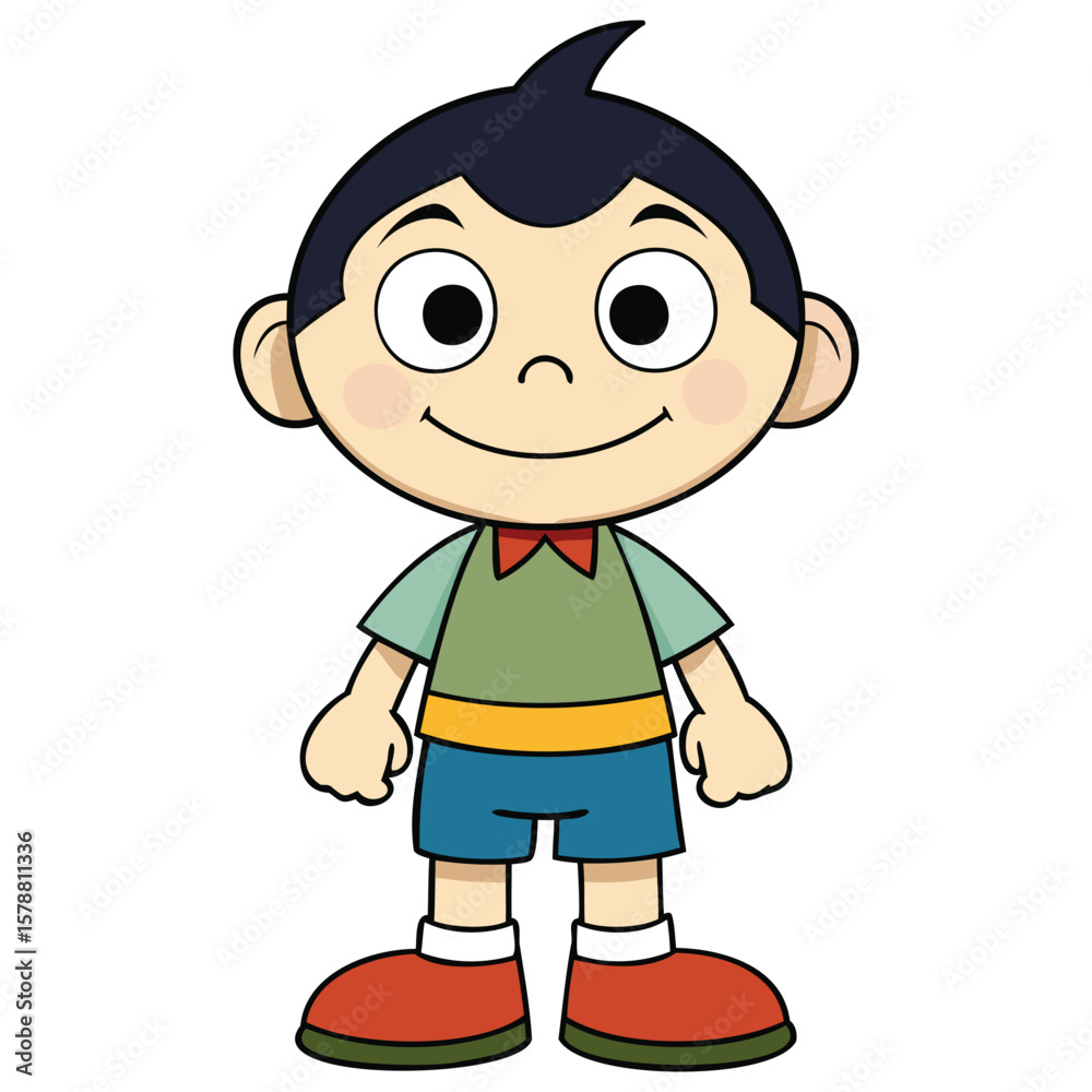 Cute Boy Cartoon Character Illustration Cute Boy Cartoon Character Illustration