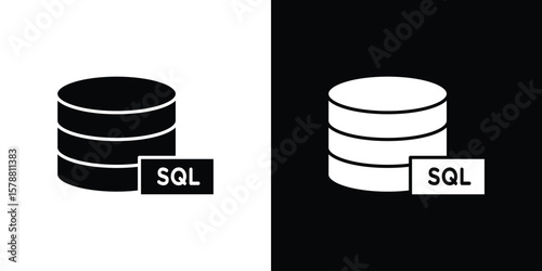 SQL icon simple illustration in flat design