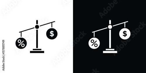 Taxes icon simple illustration in flat design