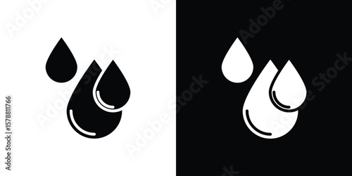 Tear drop icon simple illustration in flat design