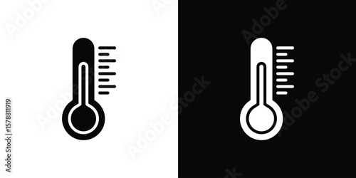 Thermometer icon simple illustration in flat design