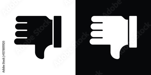 Thumb down icon simple illustration in flat design