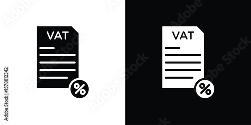 Value added tax VAT icon simple illustration in flat design