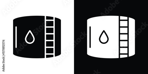 Water tank icon simple illustration in flat design