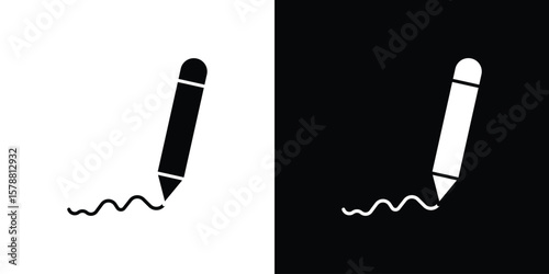 Write icon simple illustration in flat design
