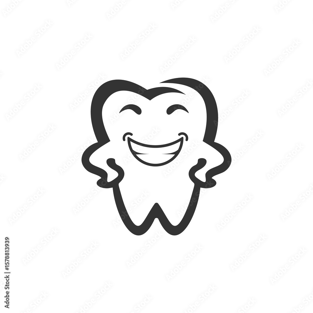 Obraz premium happy face with a smile , smile dental , dental care