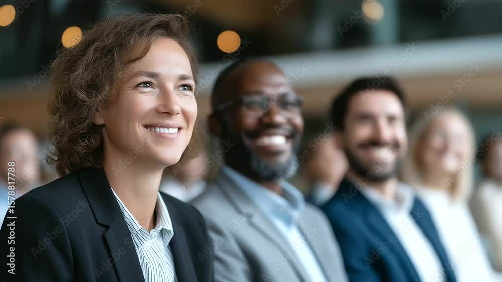 A group of professionals from various backgrounds participating in a corporate panel discussion. A group of professionals from various backgrounds participating in a corporate panel discussion.