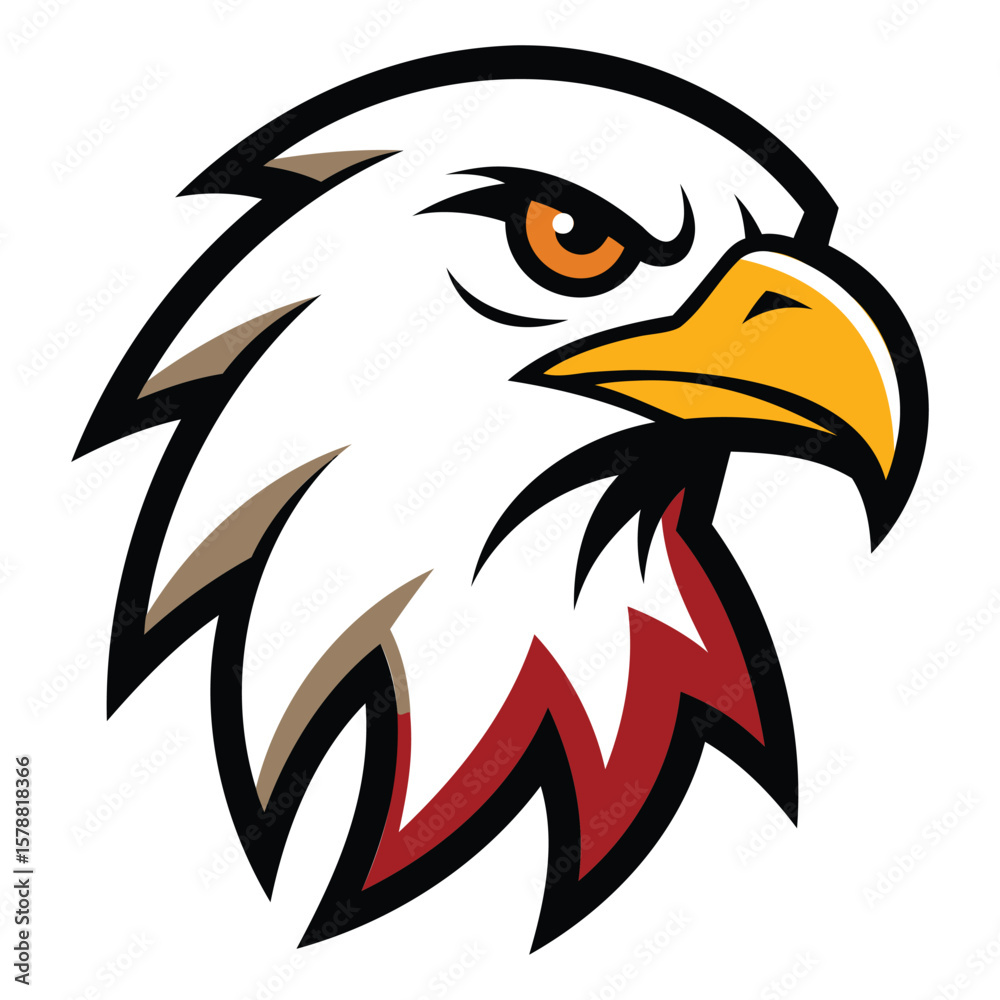 Obraz premium Fierce Eagle Head Mascot Logo Design