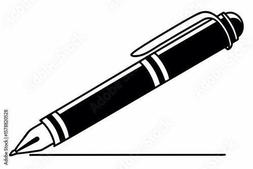 A fountain pen is isolated on white background