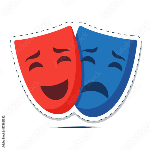 Comedy and tragedy masks symbolizing theater and performance arts  