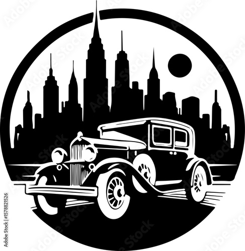 silhouette vector illustration sketch design icon logo symbol transportation car old ethnic classic vintage retro traditional 