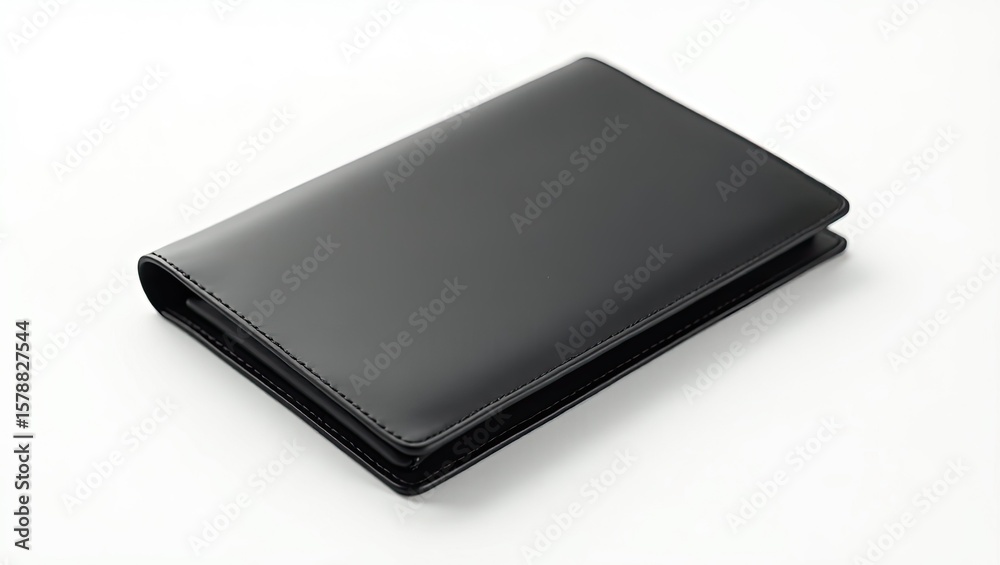 black leather wallet isolated on white black leather wallet isolated on white