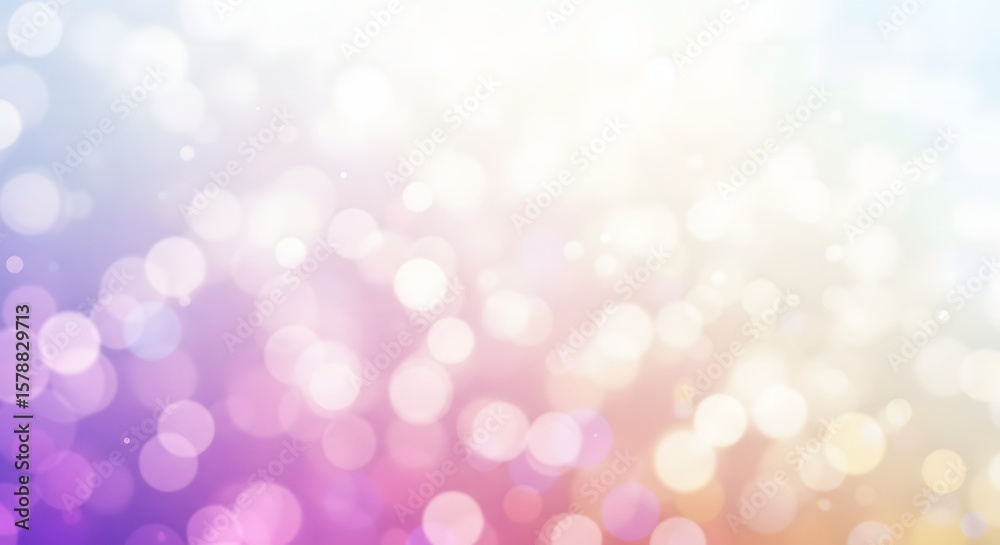 Fototapeta premium Soft, colorful bokeh effect with blurred, glowing circles creating a dreamy background.