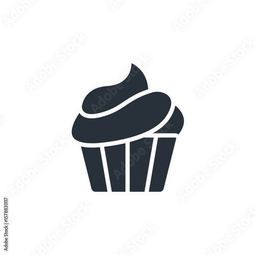 cup cake icon collection . design style with background