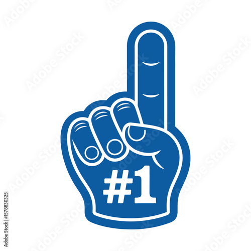 foam hand icon for american football celebration vector

