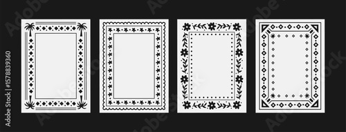  Abstract frames posters in minimalist style. Wall decor, trendy banners in the cartoon style of Matisse.Linear drawings, decor of wallpaper, walls, print and postcards