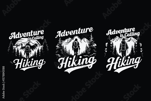 Adventure hiking mountain landscape backpack