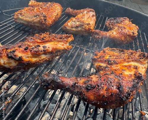 Fényképezés grilled chicken quarters