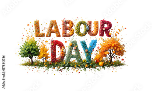 labour day , design, text, vector, colorful, letter, illustration, color, word, happy, symbol, alphabet, decoration, fun, sign, card, cartoon, concept, christmas, flower, art