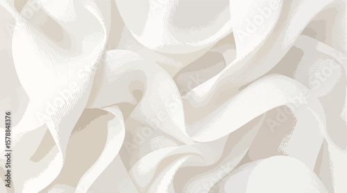 Elegant white fabric texture background abstract design with soft flowing folds and neutral tones.