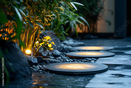 zen stones in water