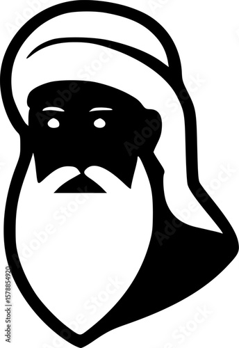 Baba | Black and White Vector illustration