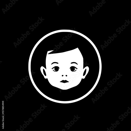 Baby | Minimalist and Simple Silhouette - Vector illustration