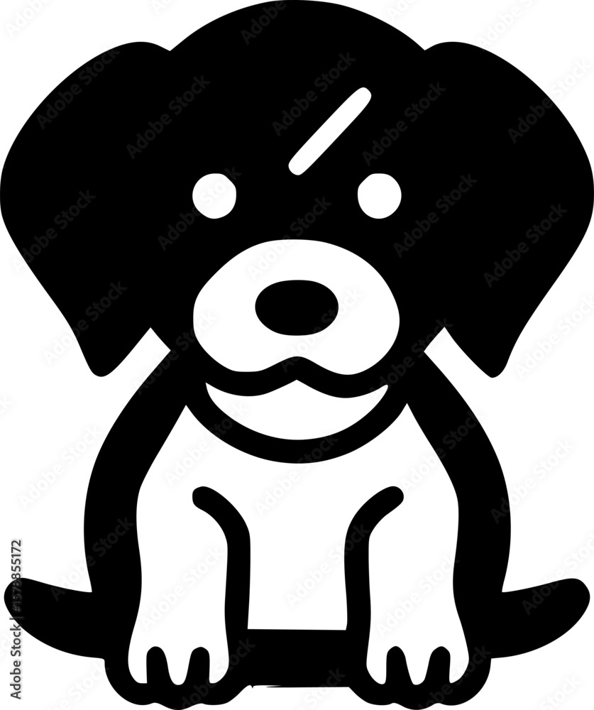 Obraz premium Dog - Minimalist and Flat Logo - Vector illustration