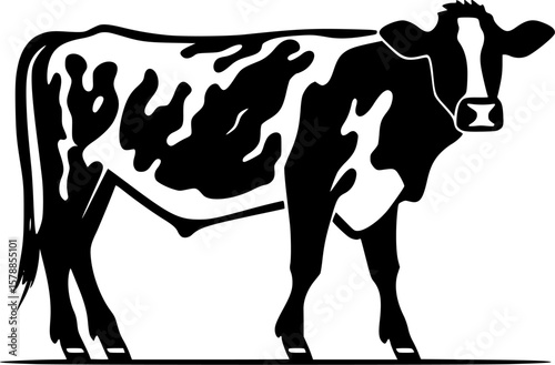 Cow - Minimalist and Flat Logo - Vector illustration