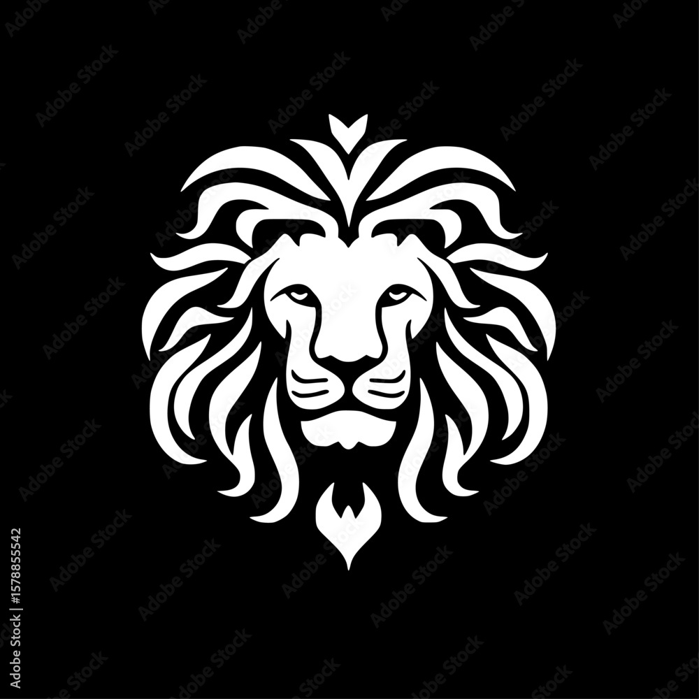 Fototapeta premium Lion | Minimalist and Simple Silhouette - Vector illustration