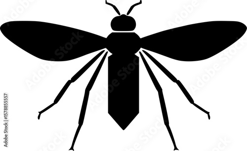 Mosquito - Minimalist and Flat Logo - Vector illustration
